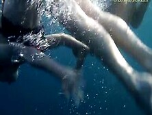 Naked Girls On Tenerife Having Fun In The Water