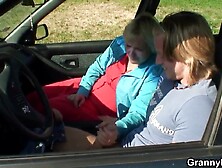 70 years old granny gets fucked roadside