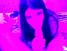 SkinLovers' neon-lit legal y/o damsel sucks meaty dick? Wow!