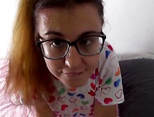 Stepdaddys little wench gets mouth training