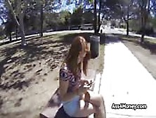 Blown By Redhead At Tennis Court