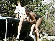 Tall Ebony Shemale Loves To Suck Cock Before Getting Fucked Outdoors