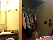 my blonde sis naked in a hotel room