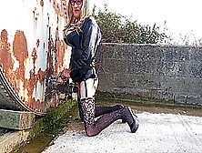 Tranny On The Farm Fucking Storage Tank