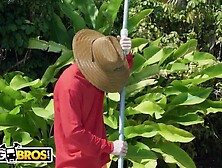 BANGBROS - Fierce Ebony Hottie With Giant African Screws The Pool Male