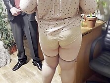 Took Off Her Skirt And Got Step Son-In-Laws Cum On Her Ass