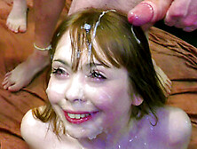 Tiny Cherry Gets Plastered In Cum