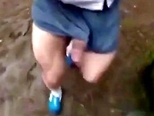 Outdoor Masturbation: Runner Guy Cums In The Park