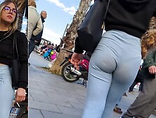 clueless retard whore candid see thru VPL FAT ASS