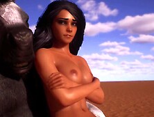 Monster mating with goddess | Huge Penis Monster | 3D Porn Wild Life
