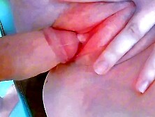 Squeezing my pussy until it bursts at the edges