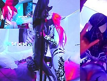 Neon Kitty Sucks Spiderman Upside Down!