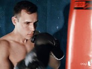 Naked Boxer Guy Masturbating After Workout In Gay Boxing Porn