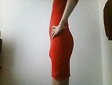 Crossdresser In Red Dress Sexy