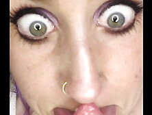 ravishing blonde kisses herself and penetrates her behind with her dildo