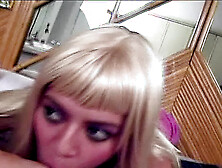 He squirts full into her smiling face