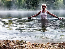 Swimming In The Lake On Morning In Clothes... And Nude...  Wet &am