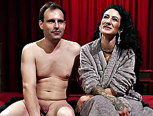 CBT sissy whipped and fucked by busty inked domina