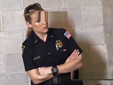 Milf cops climb upon phony soldiers big cock and ride it like pros