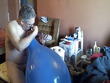 Blow Jack Cum Pop Big Blue Balloon - Retro - Balloonbanger