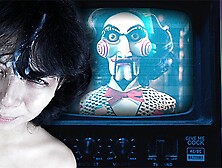 Multiple MASSIVE CUMS ON in her mouth! | SAW PORN PARODY