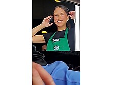 Teen Goddess barista smiles at my drive-thru boner