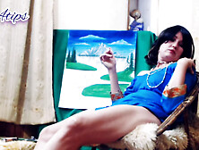 Smoking Cute Babe,  For You To Enjoy.