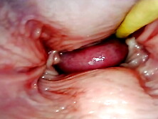 AMAZING INTERNAL SELF PERSPECTIVE.  ONLINE CAMERA INSIDE HER SNATCH WHILE I FILL HER WITH SPUNK