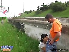 Girl Giving Head By The Side Of The Road