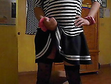 Big Cock Jerking With Skirt