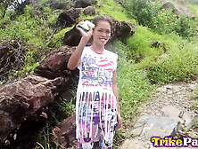 TrikePatrol Thin Fine Pinay Stretched Out By Chunky White Cock