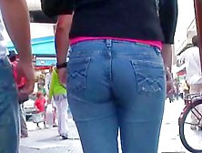 Hot Ass In Tight Jeans Gets All Of The Voyeur's Attention