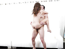 Brunette Kourtney Rae came to the stallion for hard sex