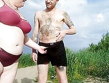 Fucked In The Mouth On A Public Beach