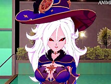 Android 21 in Mona's Costume Gives You Private Thighjobs - Dragon Ball Z & Genshin Impact Cartoon 3d