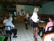 Waitresses fucked in the public restaurant