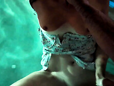 Fingering in the Hot Tub Ends with Pool Sex