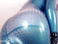 texturized latex rubber catsuit