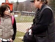 BusStopPickUp - Hot Blonde Teen's First Time Anal in Public Restroom
