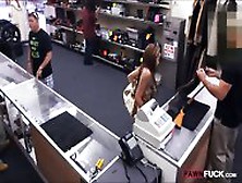 Busty Bitch Selling Her Stuff And Banged In The Pawnshop