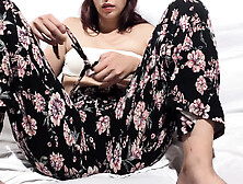 Redhead White Girl Squirts While Fingering