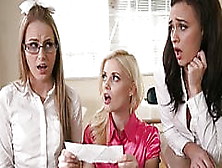 Schoolgirls Play A Game With Their Lesbian Teacher