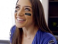 Justin Hunt and his stepsister Avi Love are hanging out watching football and having fun fantasy football.  Justins lover Emily M