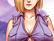 Epic adventure - go on a date with the stunning hot Android 18 for the very first time