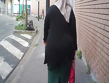 Big Arabic Booty In White Hijab