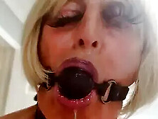 Ball Gagged Slut Aqualina Drooling Uncontrollably